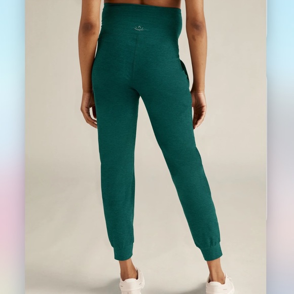 Beyond Yoga | Teal Maternity Joggers - Picture 2 of 11